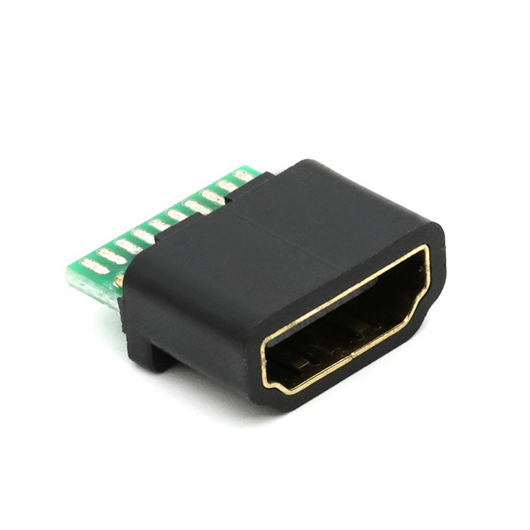 19P High Definition Multimedia Interface Port A Female Connector with PCB