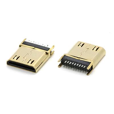 19Pin Vertical DipType High Definition Multimedia Interface C Type Male Plug Connector