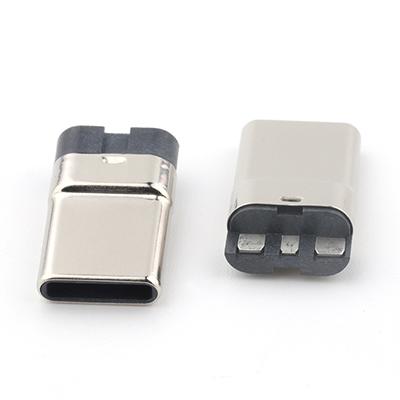 Mid Mount LCP Black 12Pin USB Type C Male Plug Connector 