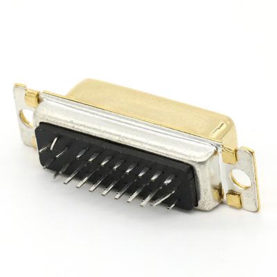 180 Degree Solder Type 29Pi DVI 24+5P Female Socket Connector