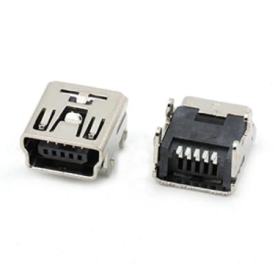 MINI USB 2.0 B Female 5P  90°SMT 4 feet
