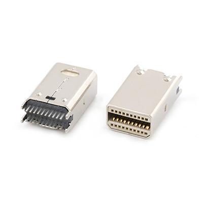 Vertical Splint 1.2mm 1.6mm Mini DP Male Solder Connector