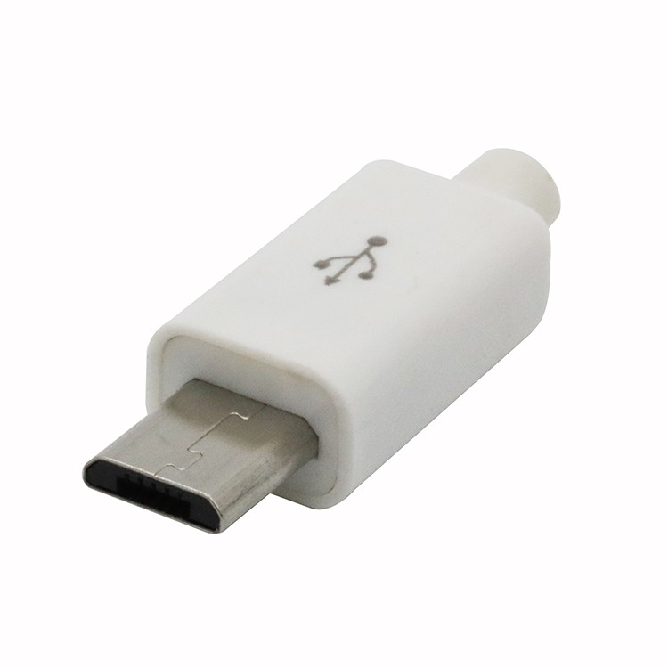 5Pin Diy Micro USB 2.0 A Type Male Solder Connector with Plastic Cover