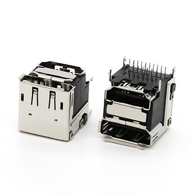 Through Hole DP Female To High Definition Multimedia Interface A Female Connector