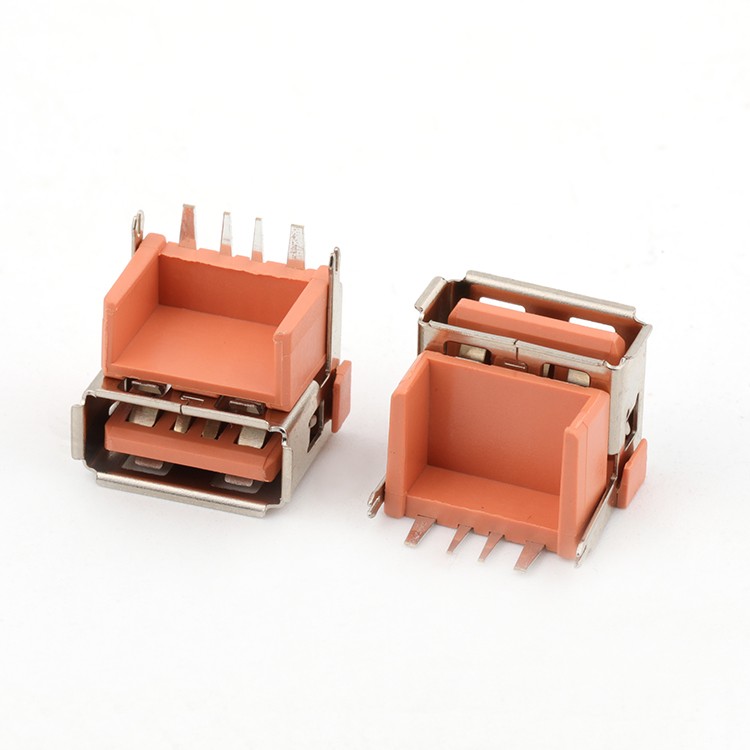 90Degree Dip Type USB 2.0 Type A Female Jack Socket 4 Pin USB Connector
