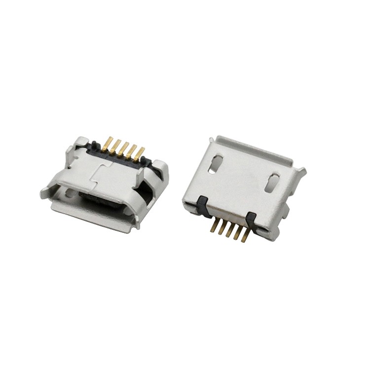 Vertical PCB Mount Micro USB 2.0 Female 5 Pin B Type Charging Port Connector