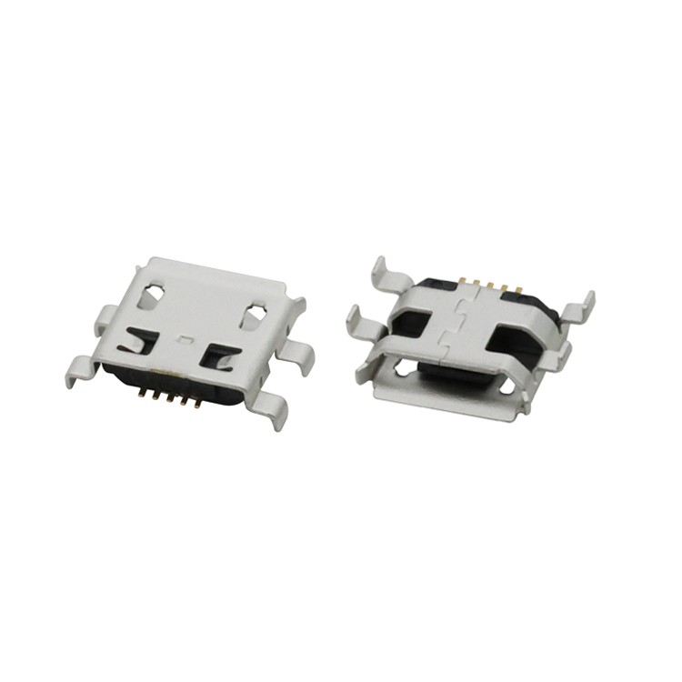 Micro USB Female Connector Surface Mount 180Degree Micro USB 2.0 B Type Connector