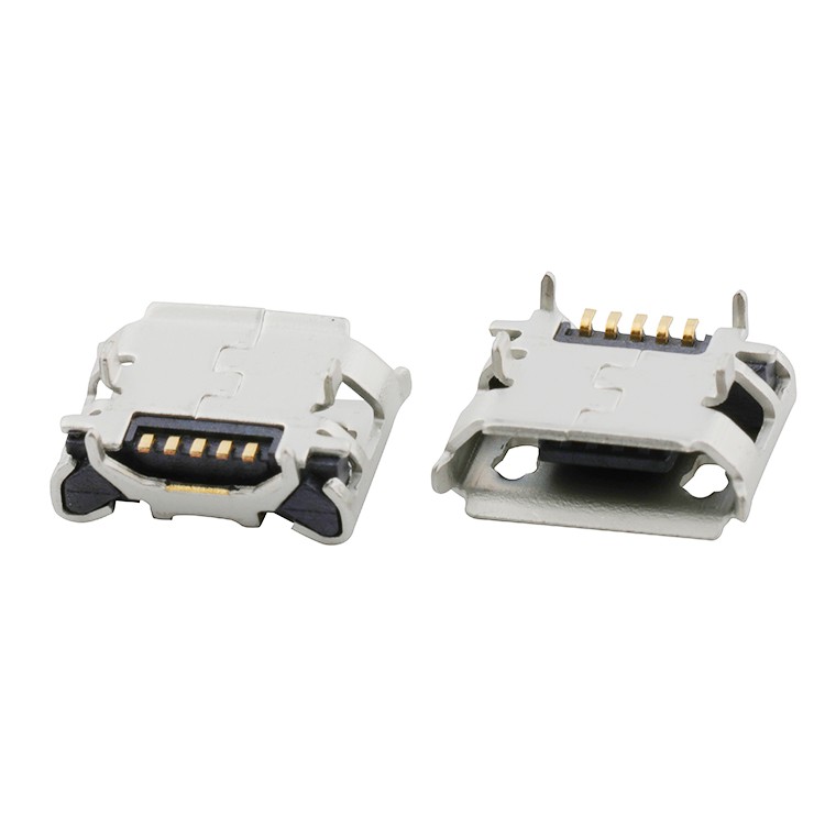 5 Pin OX Horn Type Micro USB 2.0 B Type Female Charging Port Connector