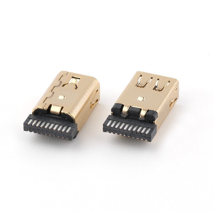 Gold Plating Mini DP Connector DP Female 20Pin Connector For Wire Soldering