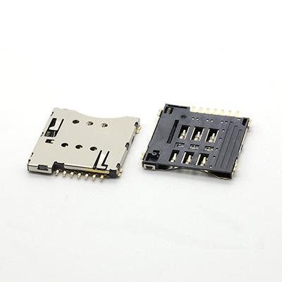 7Pin 1.45H with CD Pin Memory Card Micro SIM Card Push Push Connector