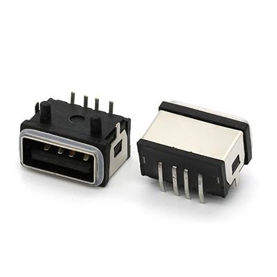 IP68 Rating Waterproof USB 2.0 Type A Female DIP Connector 4Pin for Mobile Phone IP68 Rating Waterproof USB 2.0 Type A Female DIP Connector 4Pin for Mobile Phone