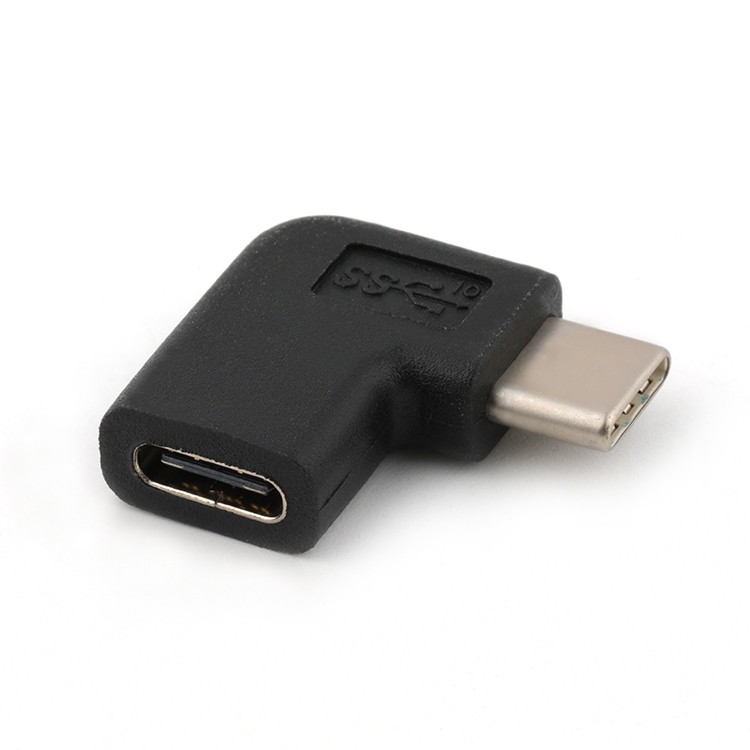 Side Bent USB 3.1 Type C Male To Type C Female Adapter 90D