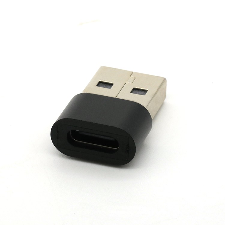 Vertical 180Degree USB 2.0 Type A Male To USB Type C Female Adapter