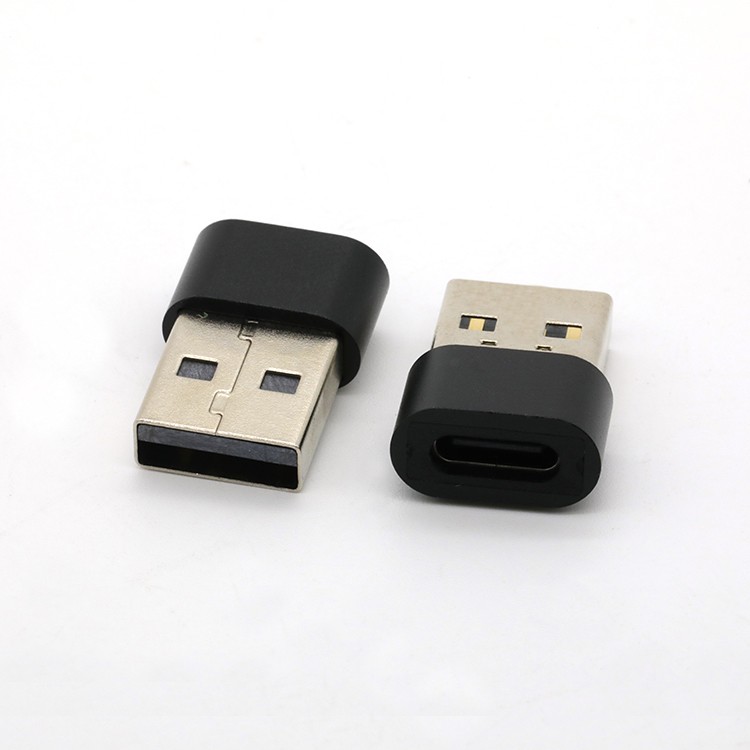 Vertical 180Degree USB 2.0 Type A Male To USB Type C Female Adapter