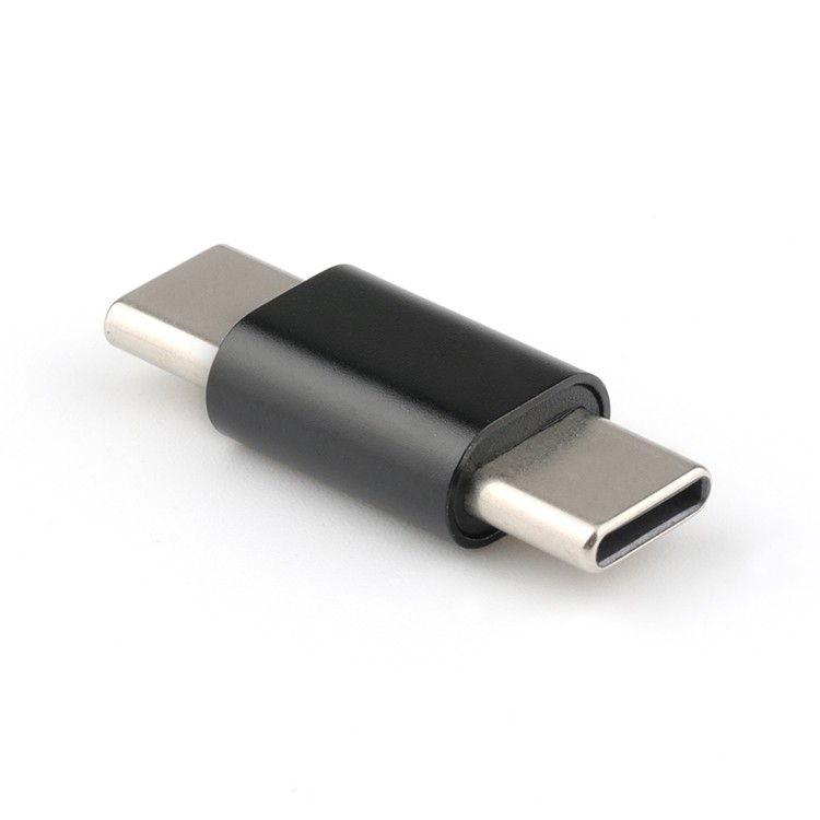 Vertical Nickel Plated USB 3.1 C Male To USB 3.1 C Male Adapter Converter